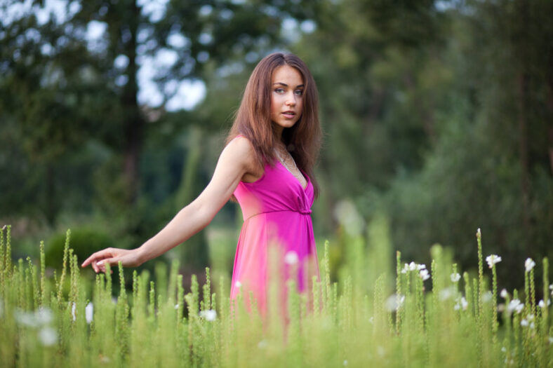 Beautiful young woman outdoor portrait