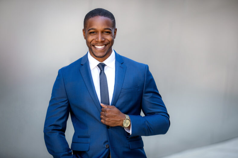 Stylish handsome commercial model business man, executive, corpo