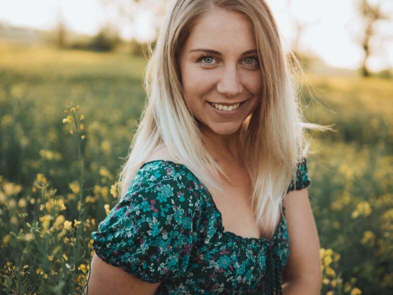 Young woman in a field