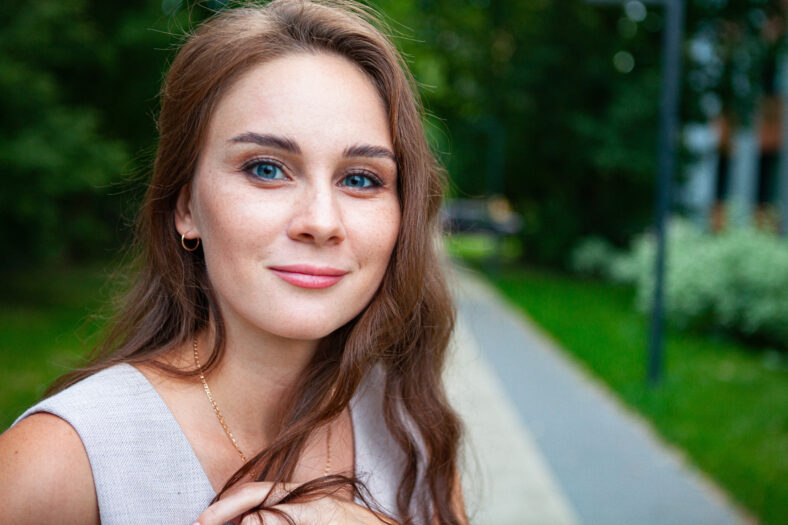 Emotions of young beautiful women. Portrait.