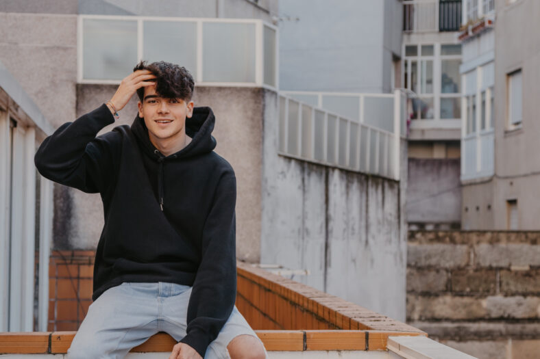urban teenager in the street outdoors