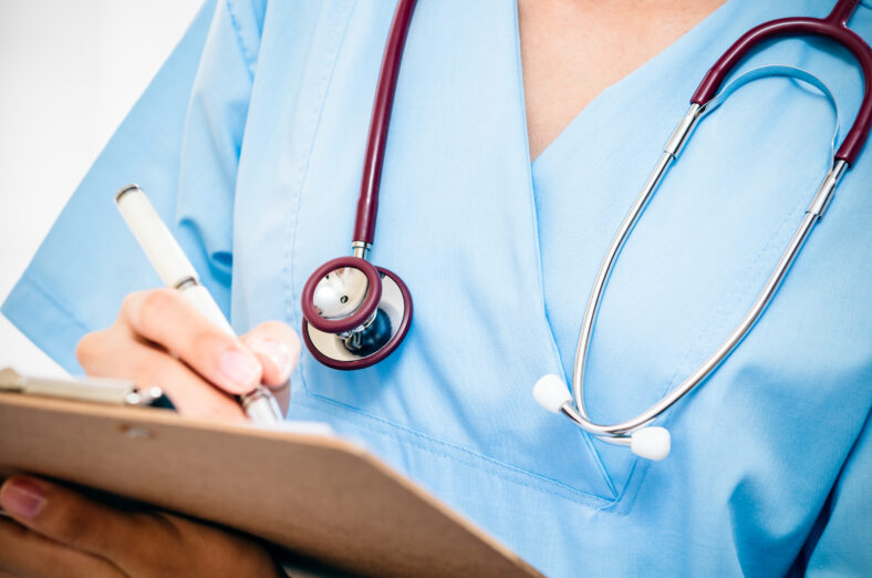 close up view of a nurse