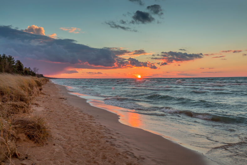 Sunset over water, Ontario, Canada