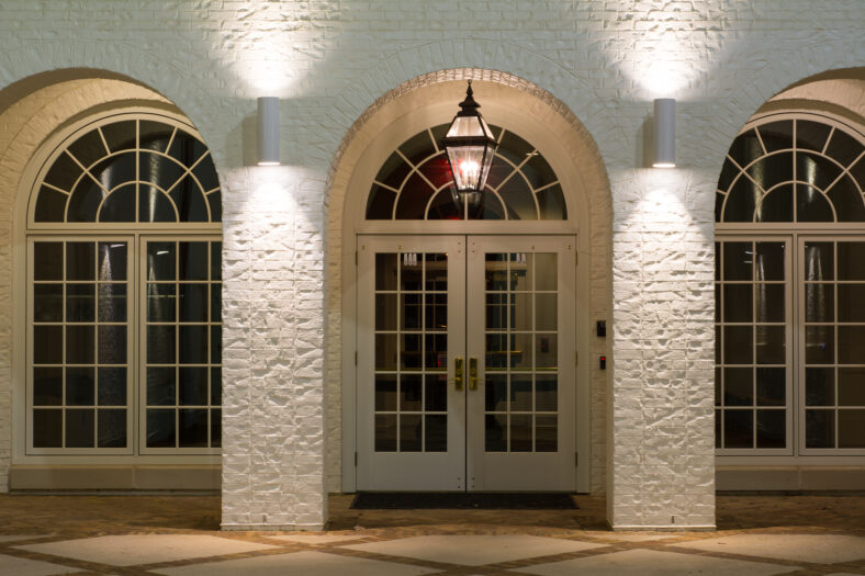 Entryway to a church in downtown Raleigh, North Carolina