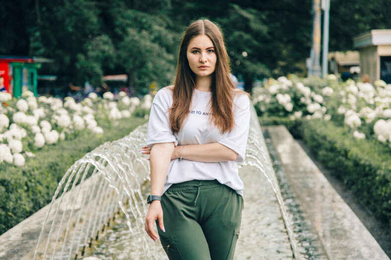 woman in park