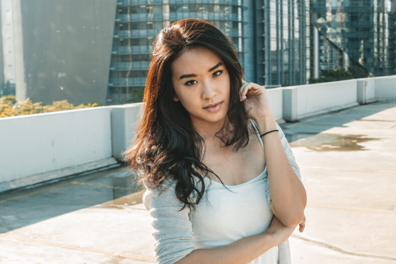 Bonita mujer asiática
