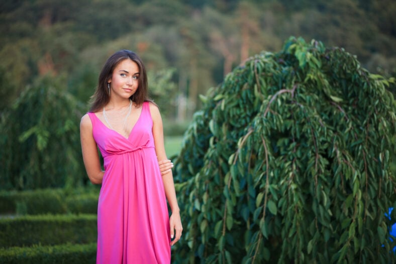 Beautiful young woman outdoor portrait