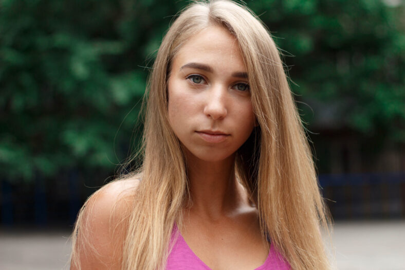 beautiful portrait of a sports girl