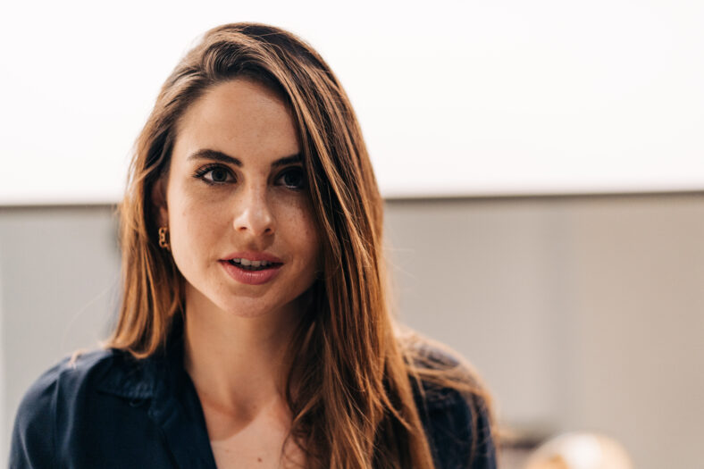 portrait of smiling female looking to camera