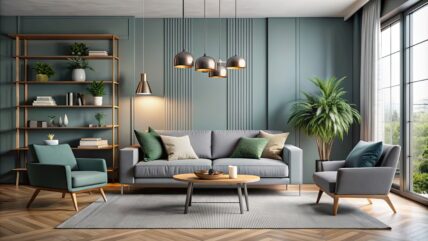 Modern interior design of a stylish living
