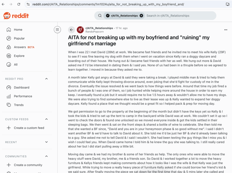 Reddit screenshot