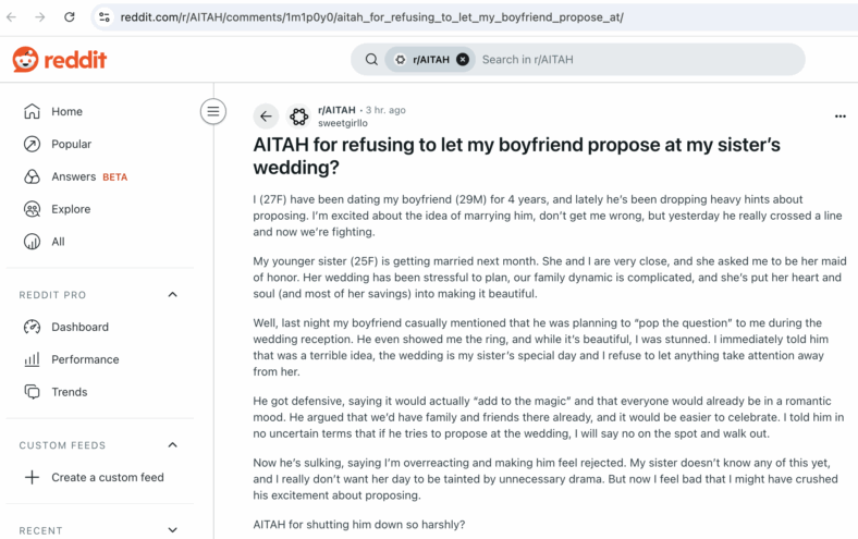 Reddit screenshot