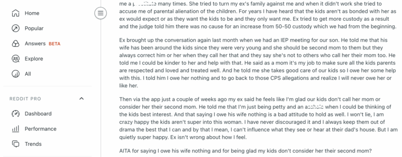 Reddit screenshot