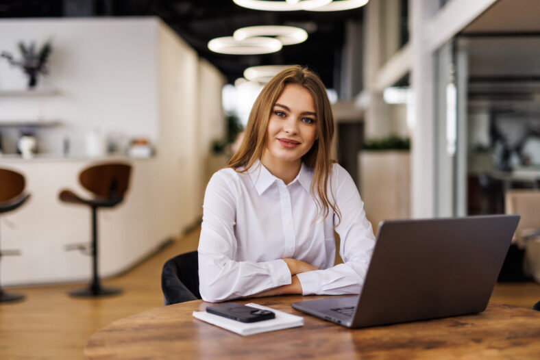 Portrait of businesswoman working in office