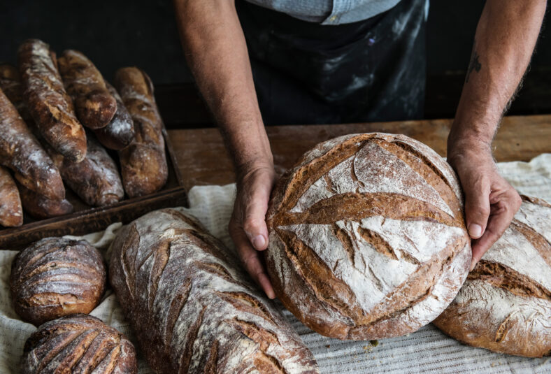 Homemade sourdough bread food photography recipe idea