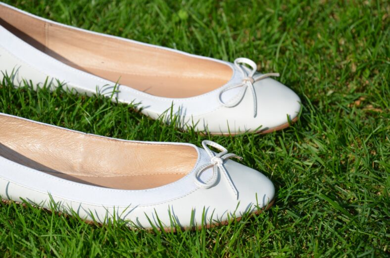 Ballerina flats in the grass