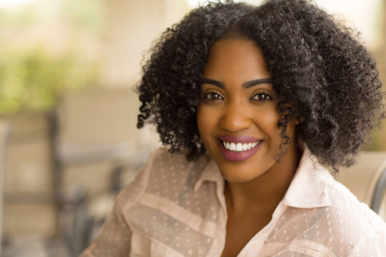 Confident African American Woman Smiling
