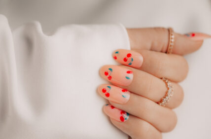 Beautiful art manicure design nails. Summer nail