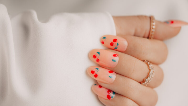 Beautiful art manicure design nails. Summer nail