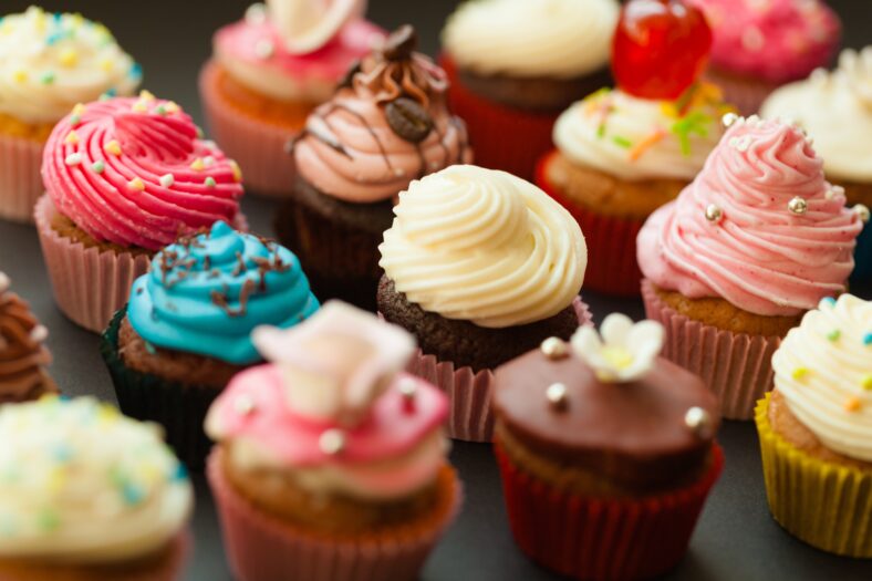 colorful cupcakes