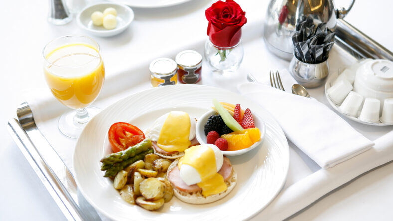 room service food in a hotel