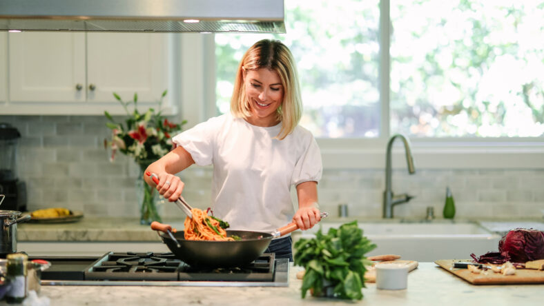 Woman cooking in the kitchen