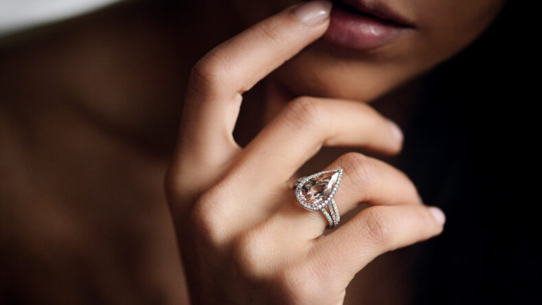 jewelry on model, ring on model