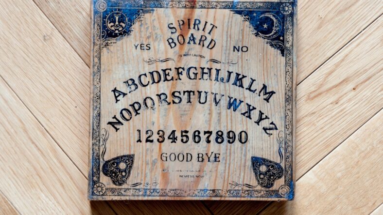 Ouija board on the floor