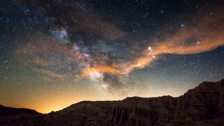 red rock canyon milky way