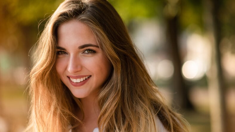Portrait of a young girl with minimal
