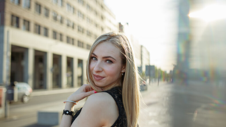 girl around the city time of her live