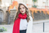 Young beautiful teenage girl in autumn park.