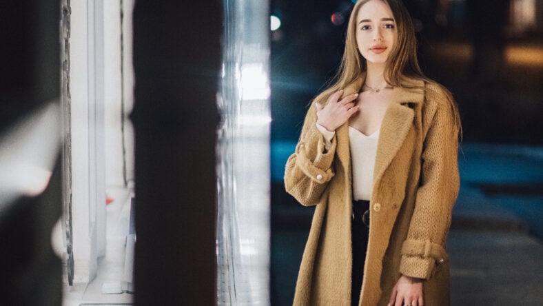portrait of a woman in the city