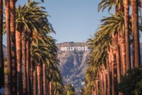 Hollywood sign in Los Angeles CA with