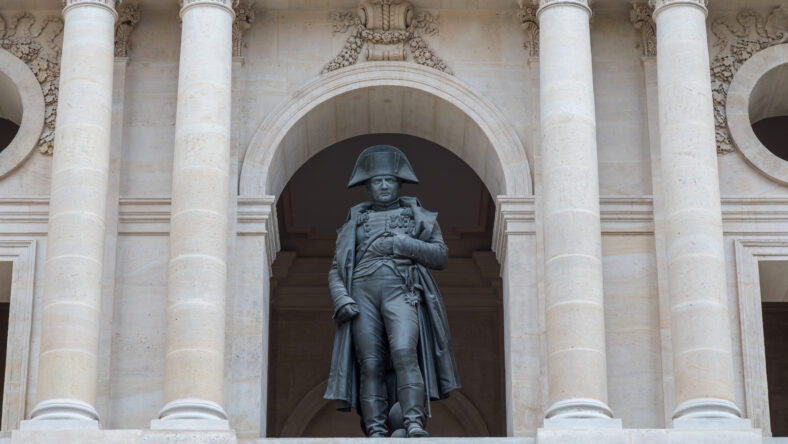Statue of Napoleon Bonaparte in Hotel des Invalides
