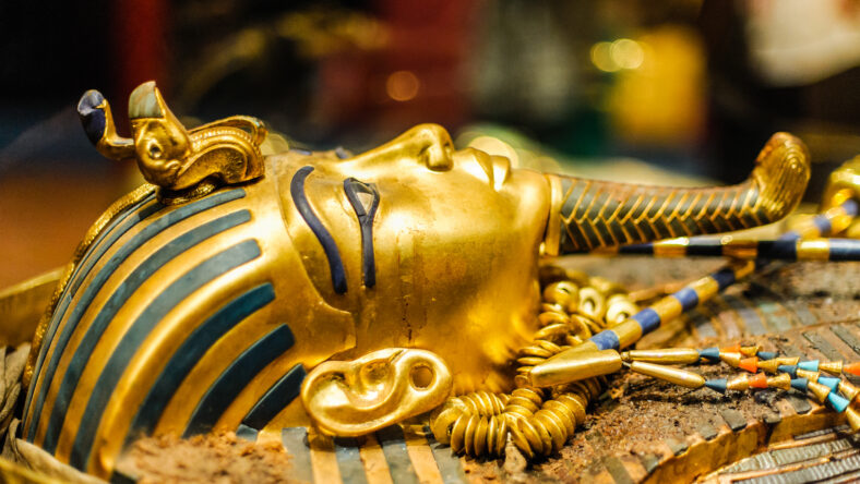 Golden Mask of egyptian pharaoh Tutankhamun, Replica