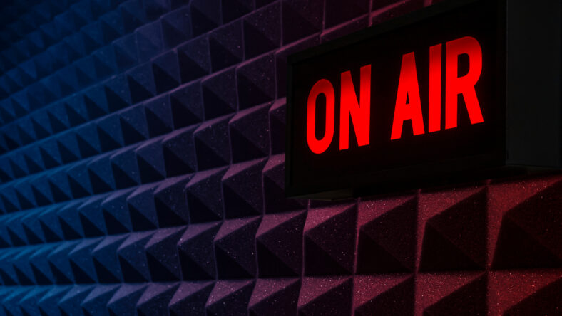 for radio stations: background with on air sign