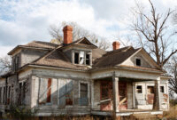Old abandoned house needing repairs and could