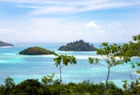 Round and Moyenne Islands, Mahe, Seychelles, Africa.