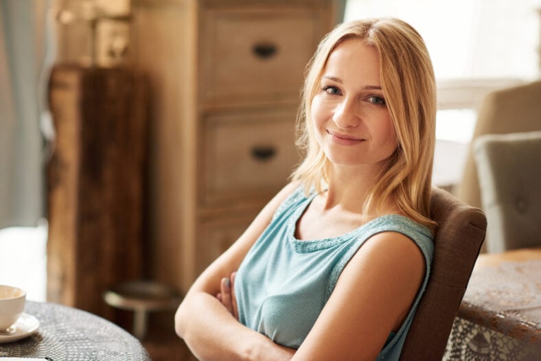 Portrait of an attractive young blonde woman