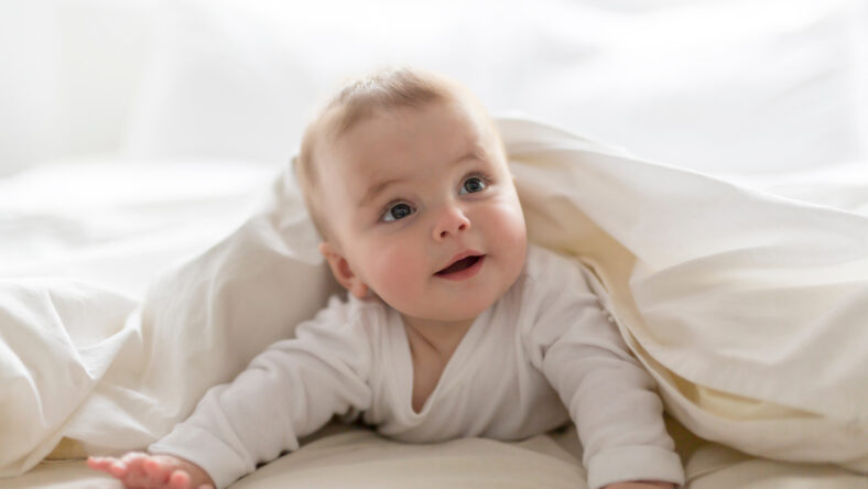 A Cute happy 7 month baby girl