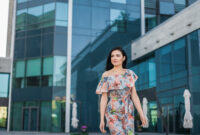 portrait of young lovely luxury girl outdoors.