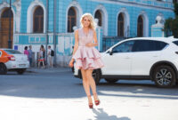 Full length shot of amazing female blonde