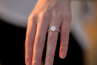 Engagement Ring On Woman's Hand During Sunset