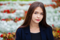 Portrait of a young girl in a