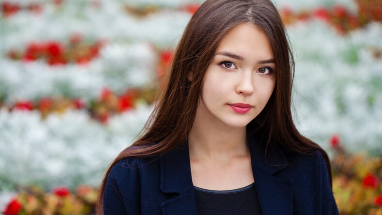 Portrait of a young girl in a