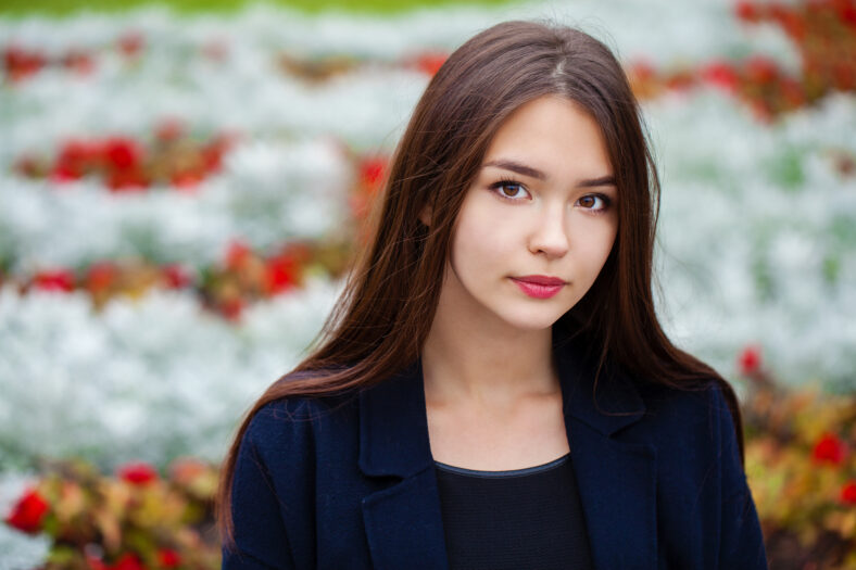 Portrait of a young girl in a
