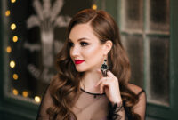 Portrait of a beautiful brunette with curls