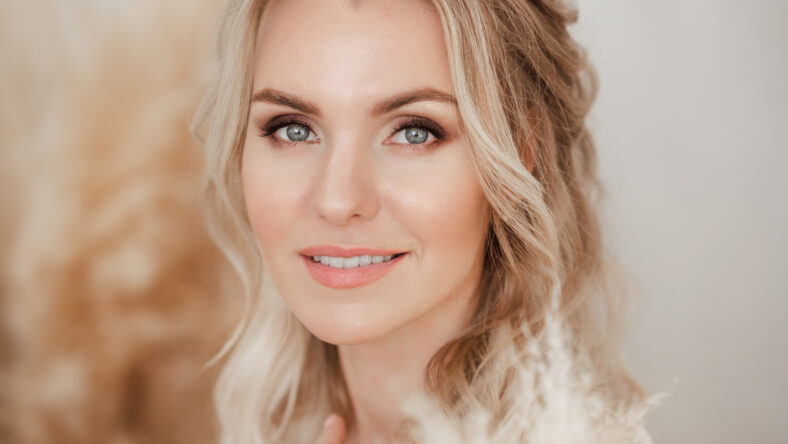 Portrait of a beautiful girl with blond