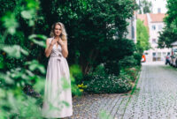 A blonde girl of European appearance in